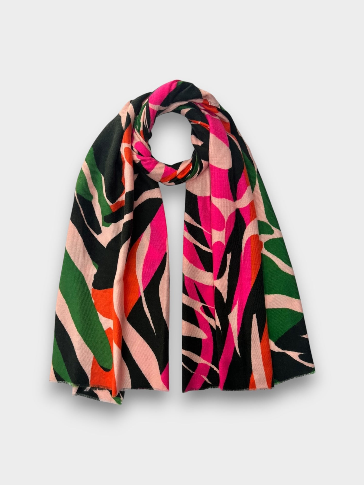 Tropical Fusion Abstract Print Scarf - Default Title