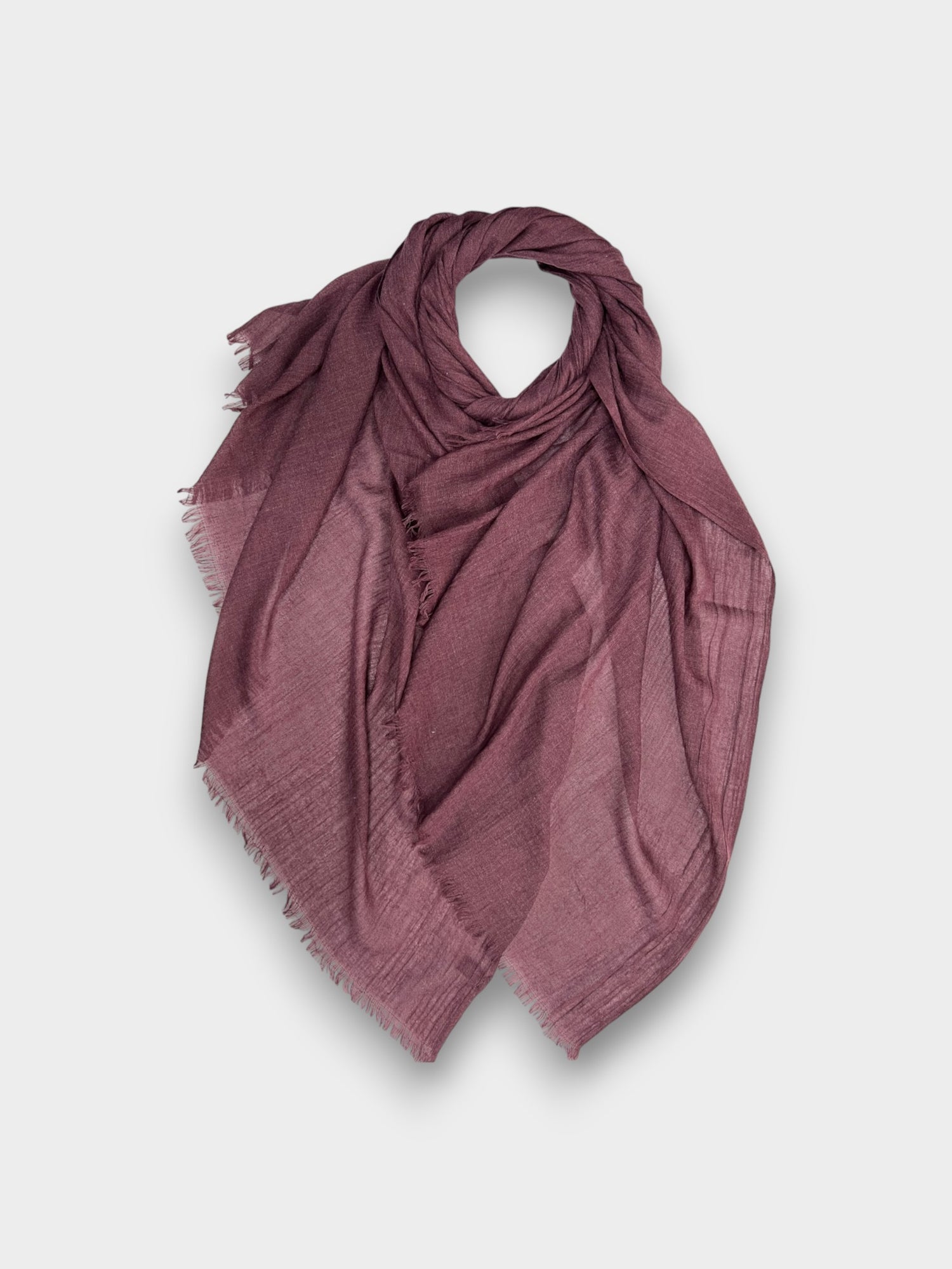 Classic Cotton Blend Plain Scarf - 48 colours - Plum