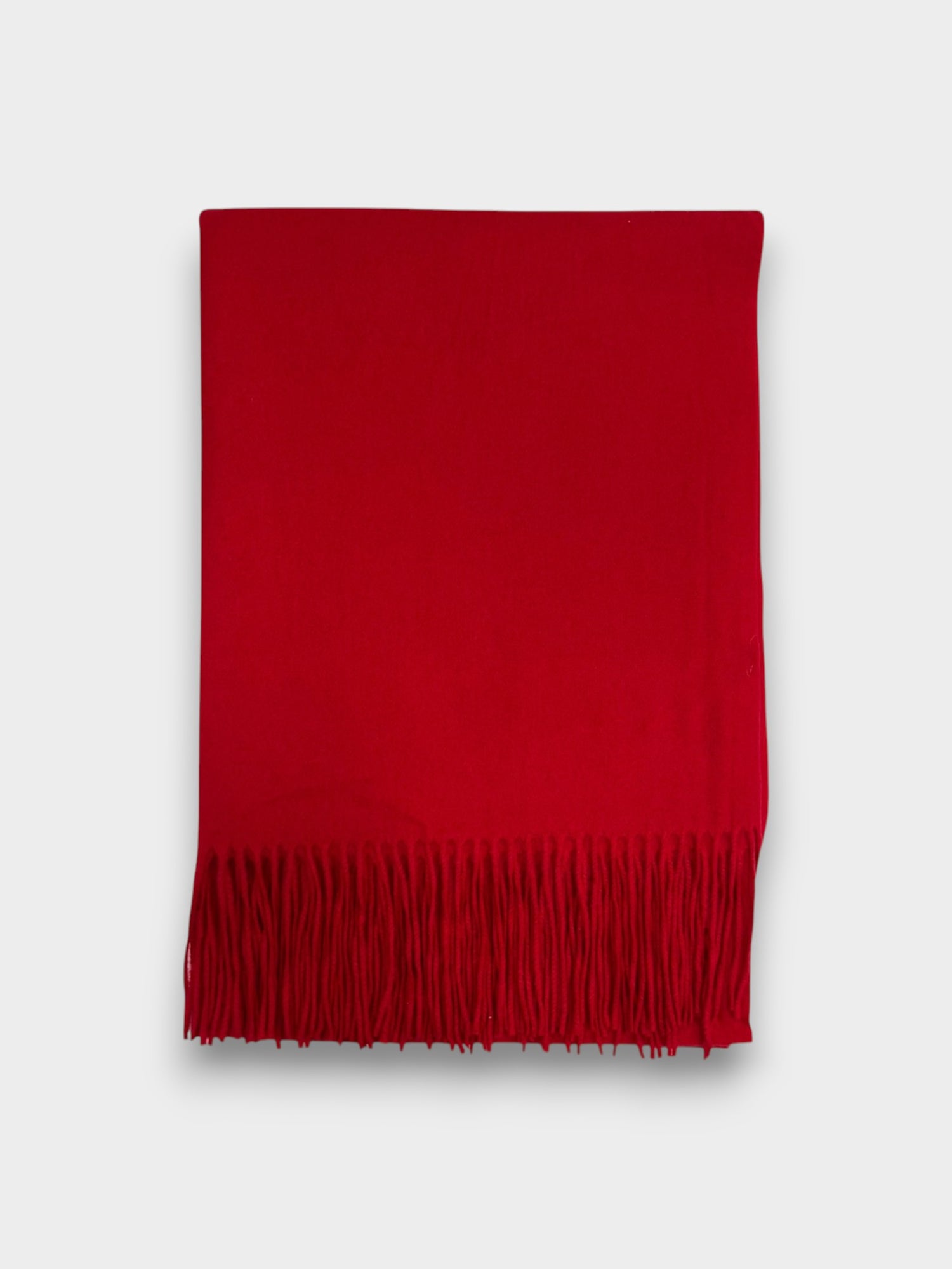 Classic Plain wool Blend with Tassels - 10 + colours available - Red