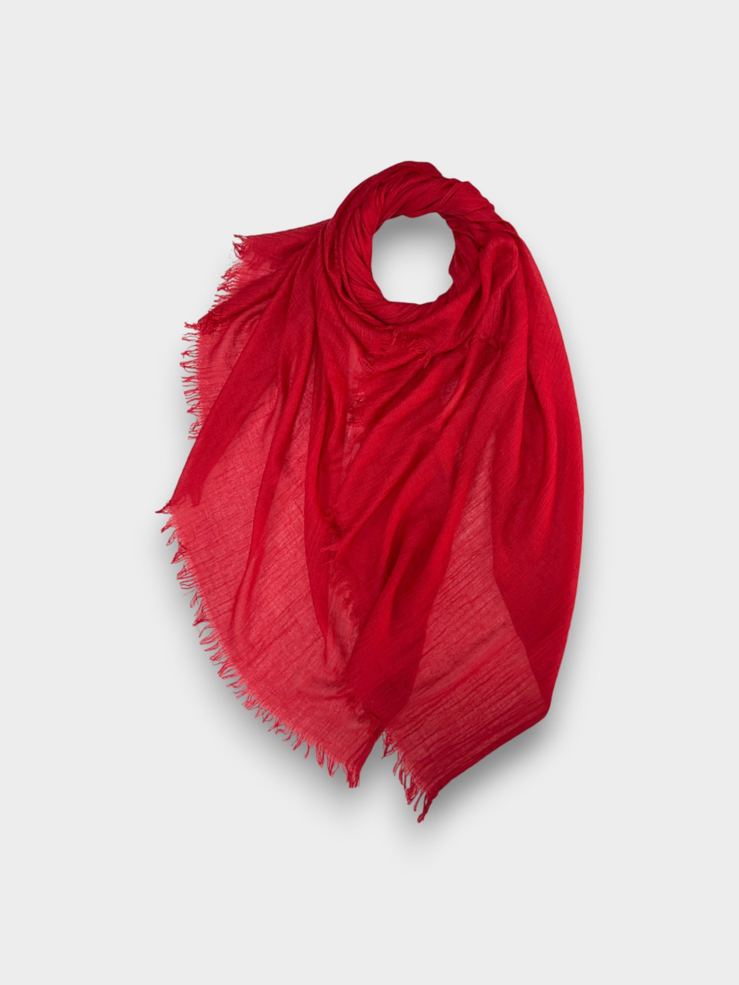 Classic Cotton Blend Plain Scarf - 48 colours - Scarlet Red