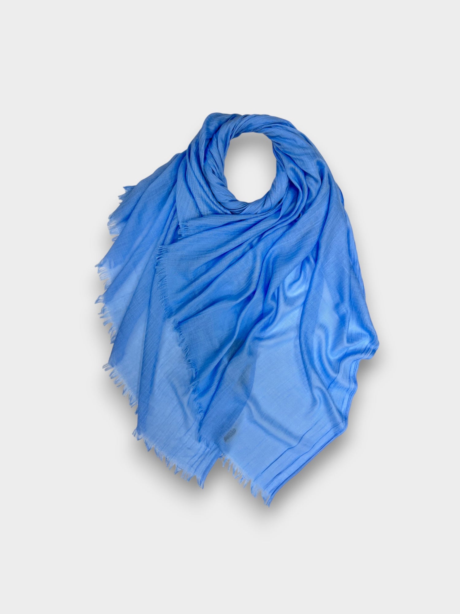 Classic Cotton Blend Plain Scarf - 48 colours - Sky Blue