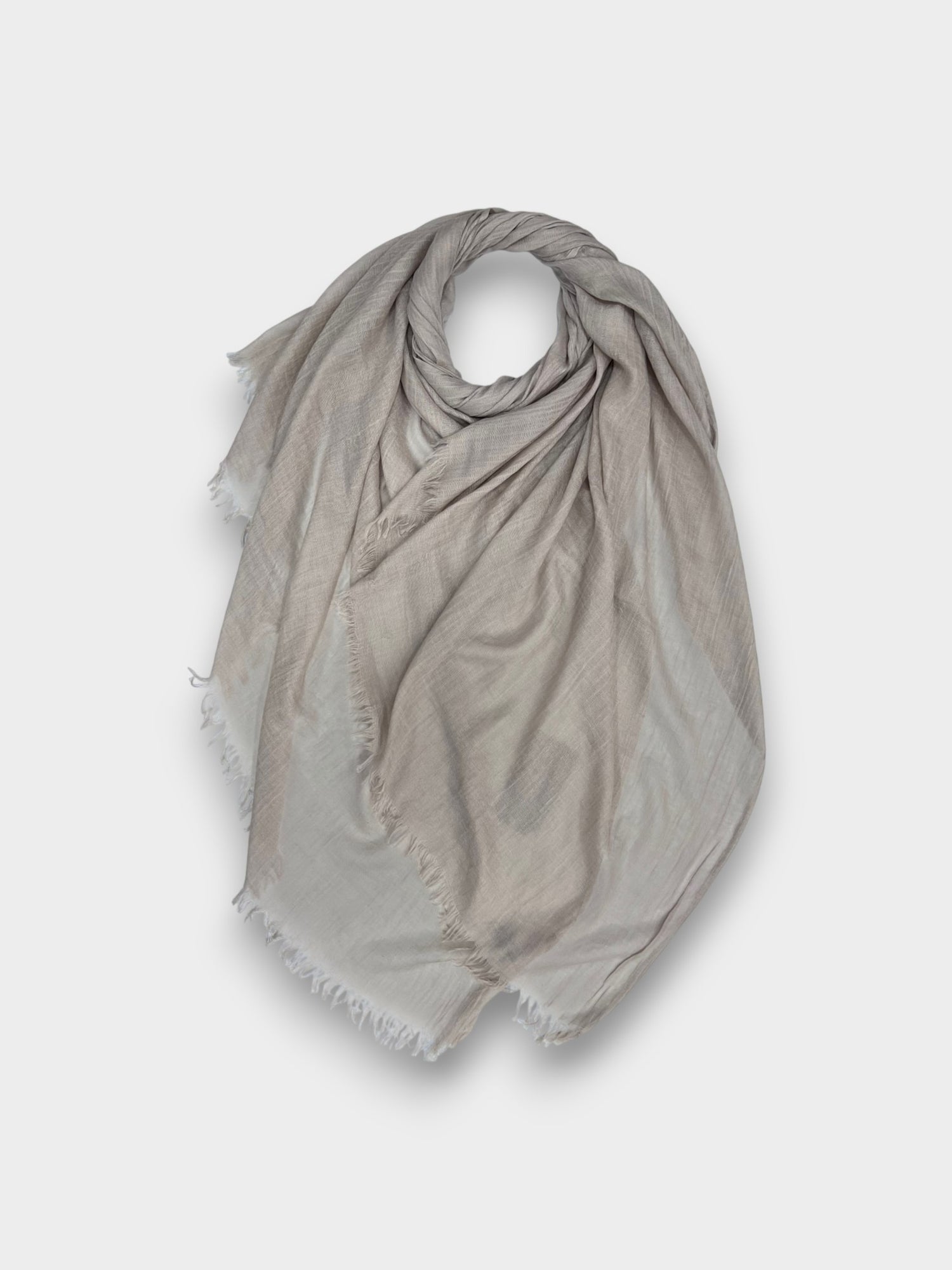 Classic Cotton Blend Plain Scarf - 48 colours - Timber Wolve