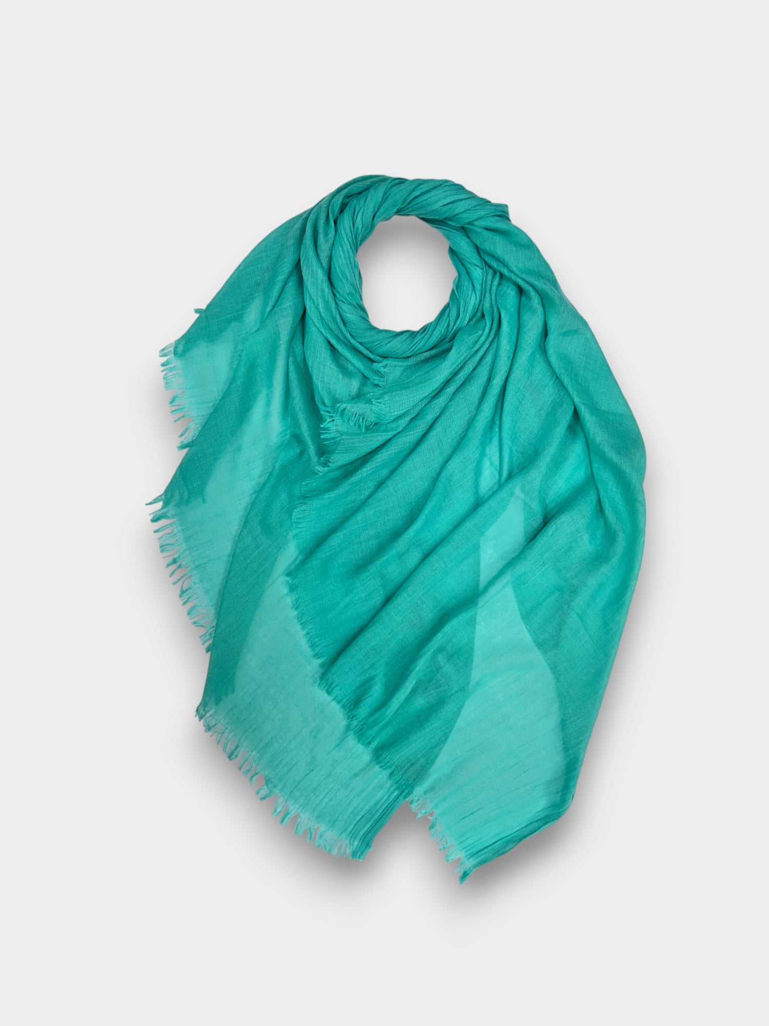 Classic Cotton Blend Plain Scarf - 48 colours - Turqoise