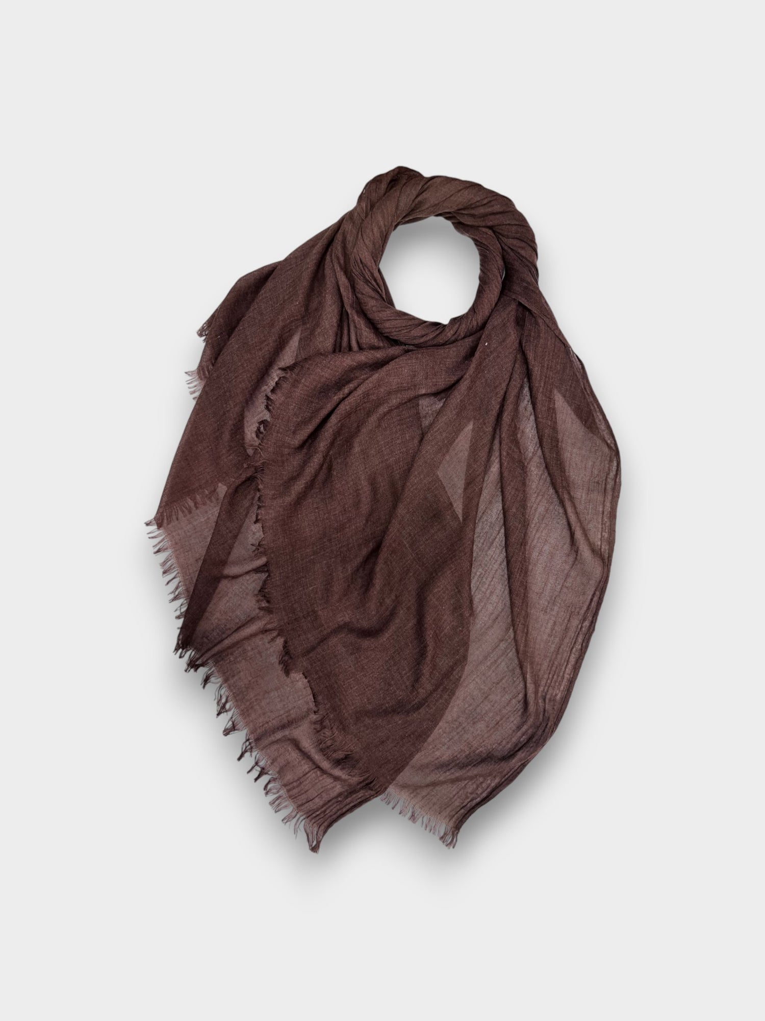 Classic Cotton Blend Plain Scarf - 48 colours - Coffee
