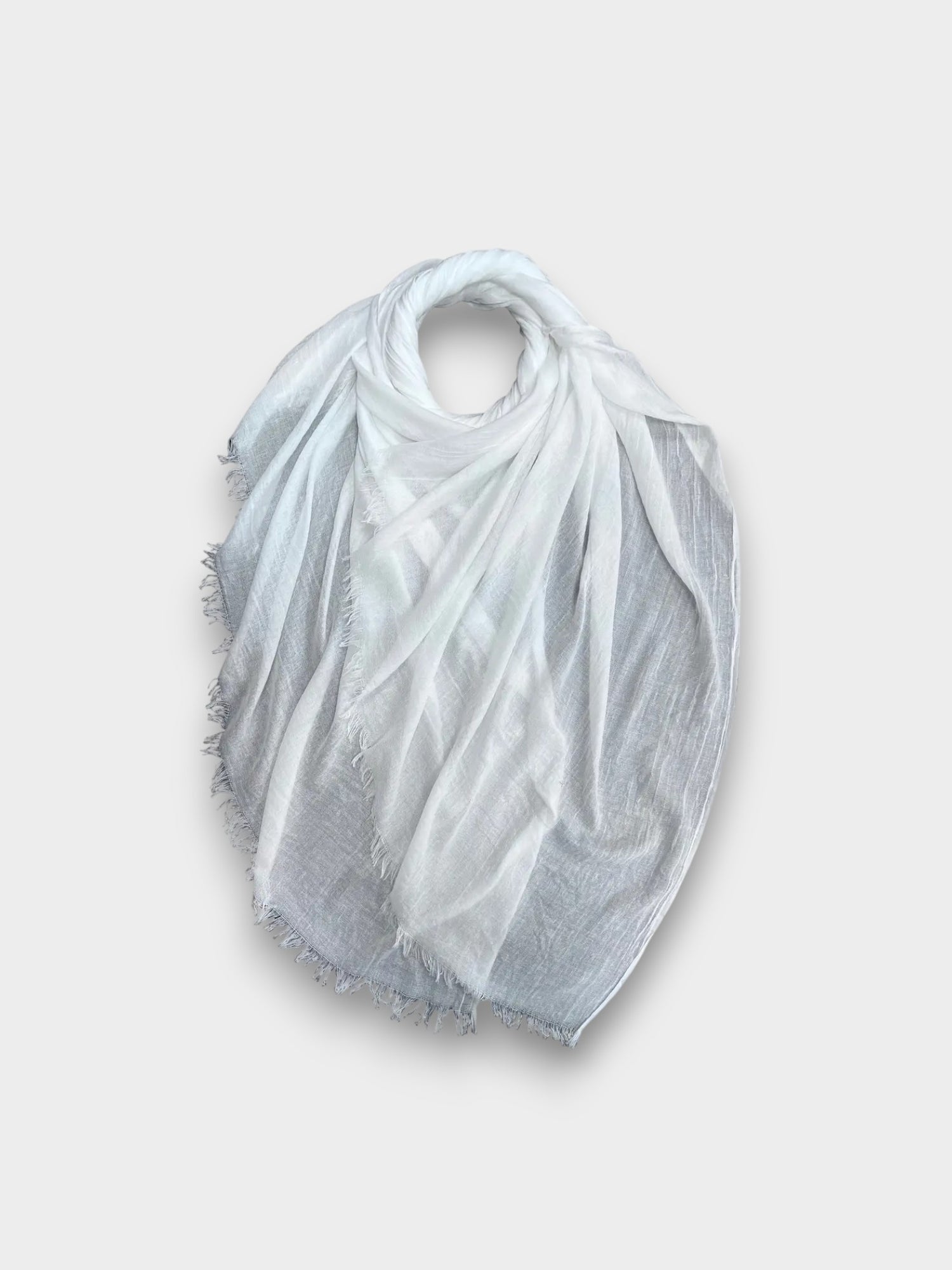 Classic Cotton Blend Plain Scarf - 48 colours - Pearl White