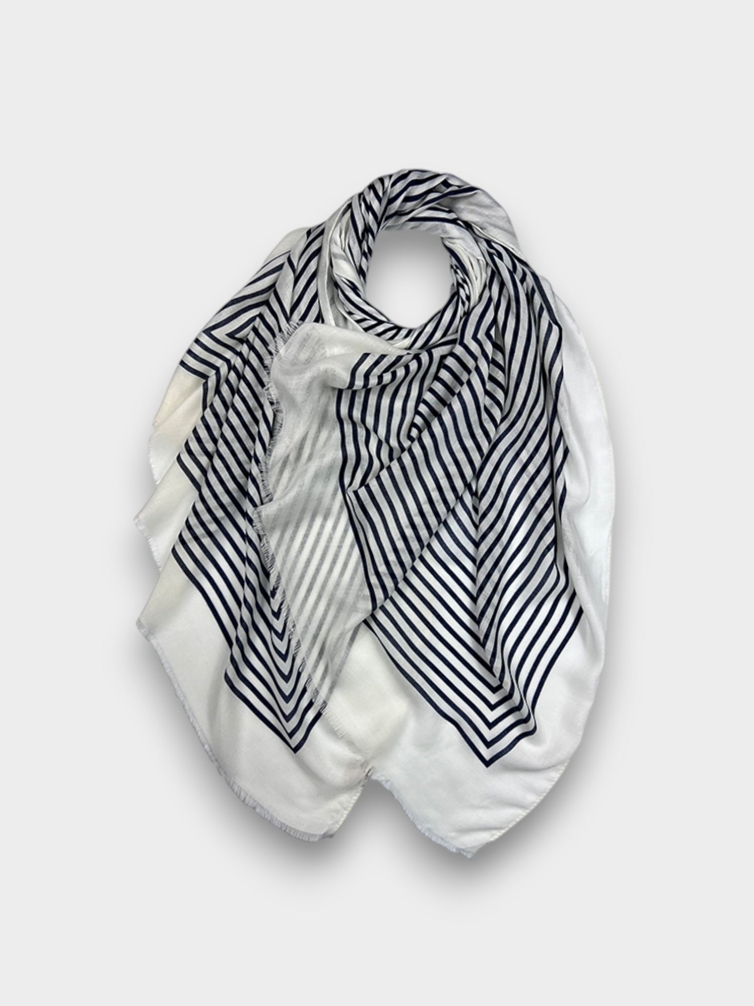 Printed Rectangled Pattern Lightweight Scarf - Default Title