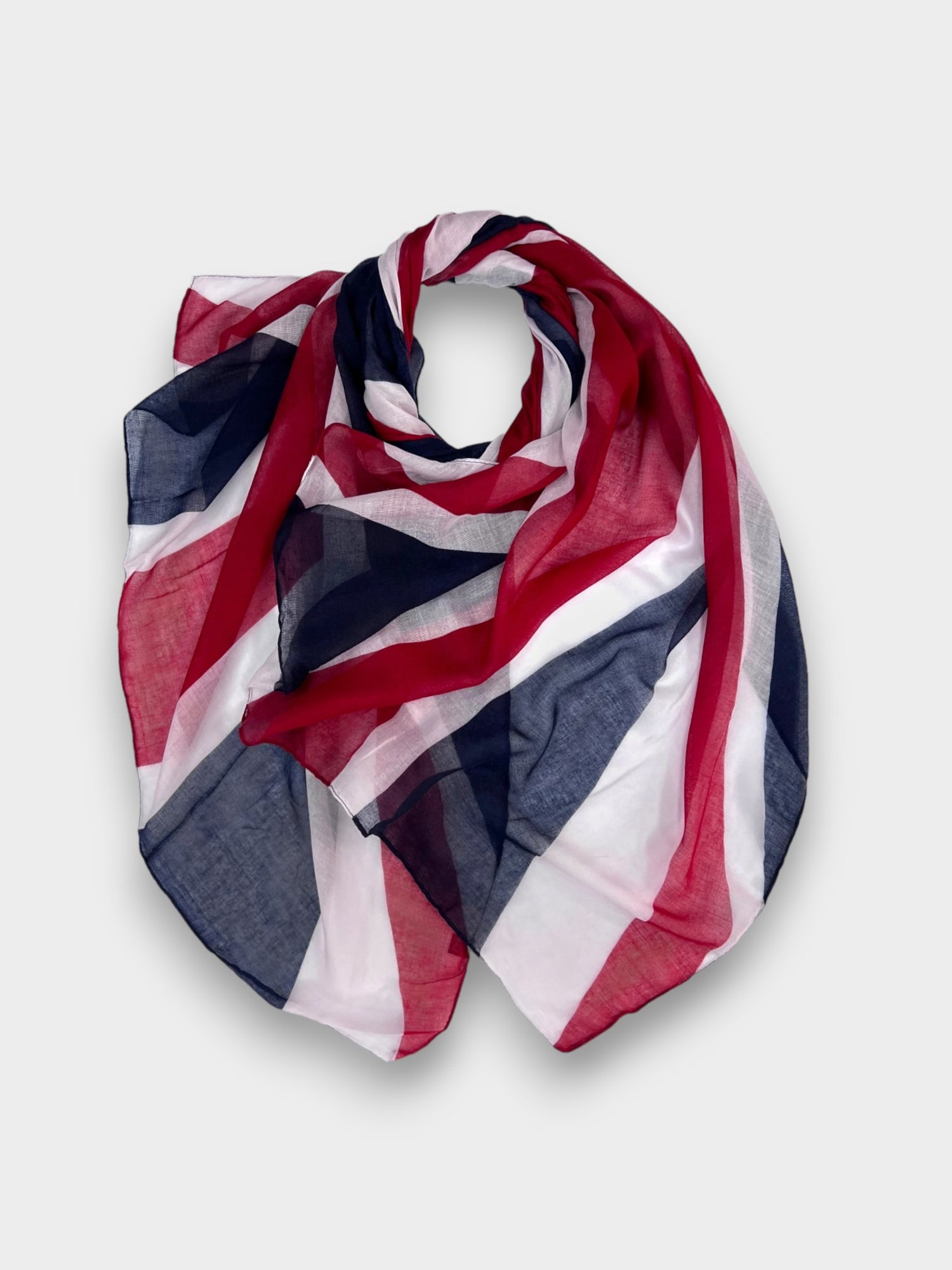 Union jack flag print on lightweight scarf - Default Title