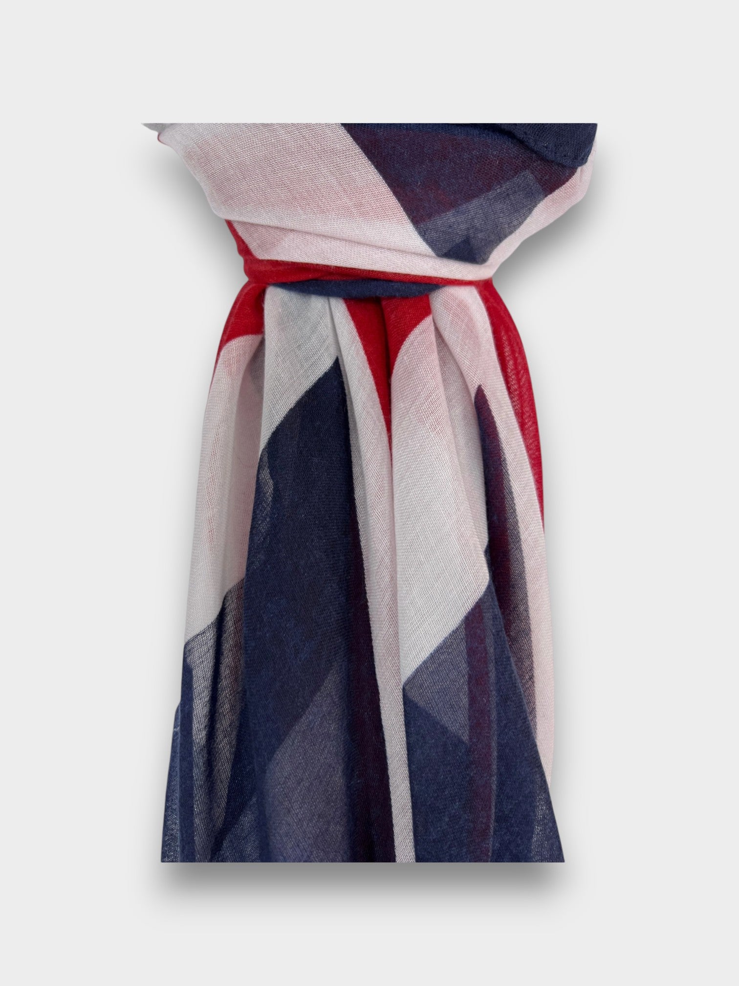 Union jack flag print on lightweight scarf