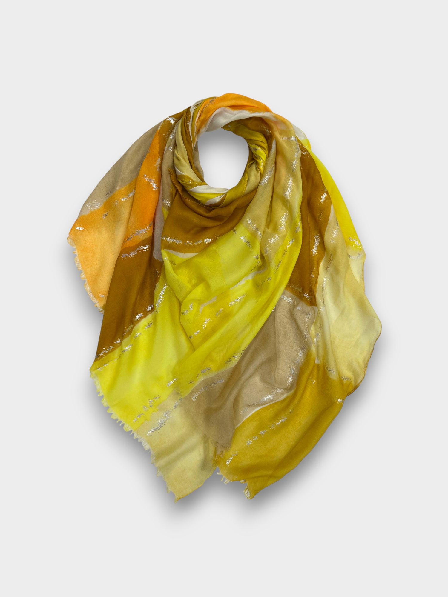 Printed Stone Wall Colourful Pattern Large Scarf - Default Title